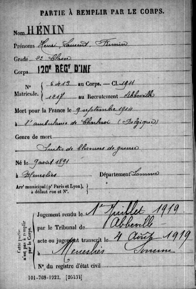 HENIN Henri