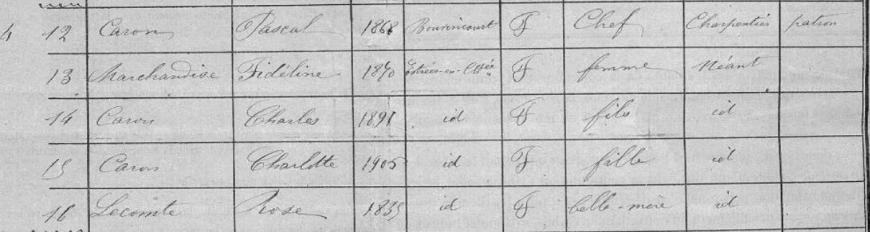 estrees mons caron recensement 1911