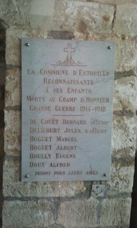 plaque eglise estouilly boguet
