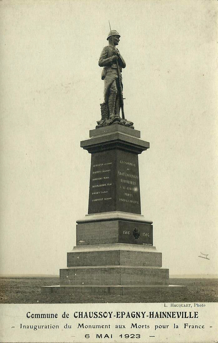 CPA Chaussoy-Epagny-Hainneville Monument aux Morts