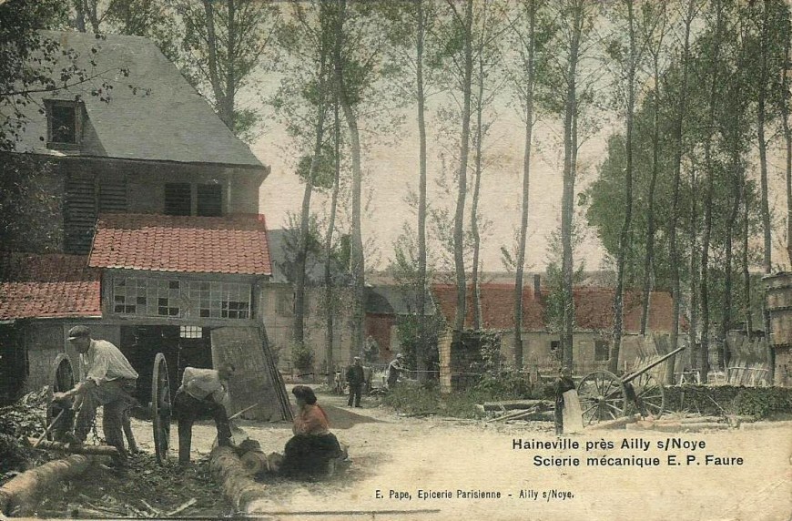 CPA Chaussoy-Epagny Hainneville Scierie E. P. Faure