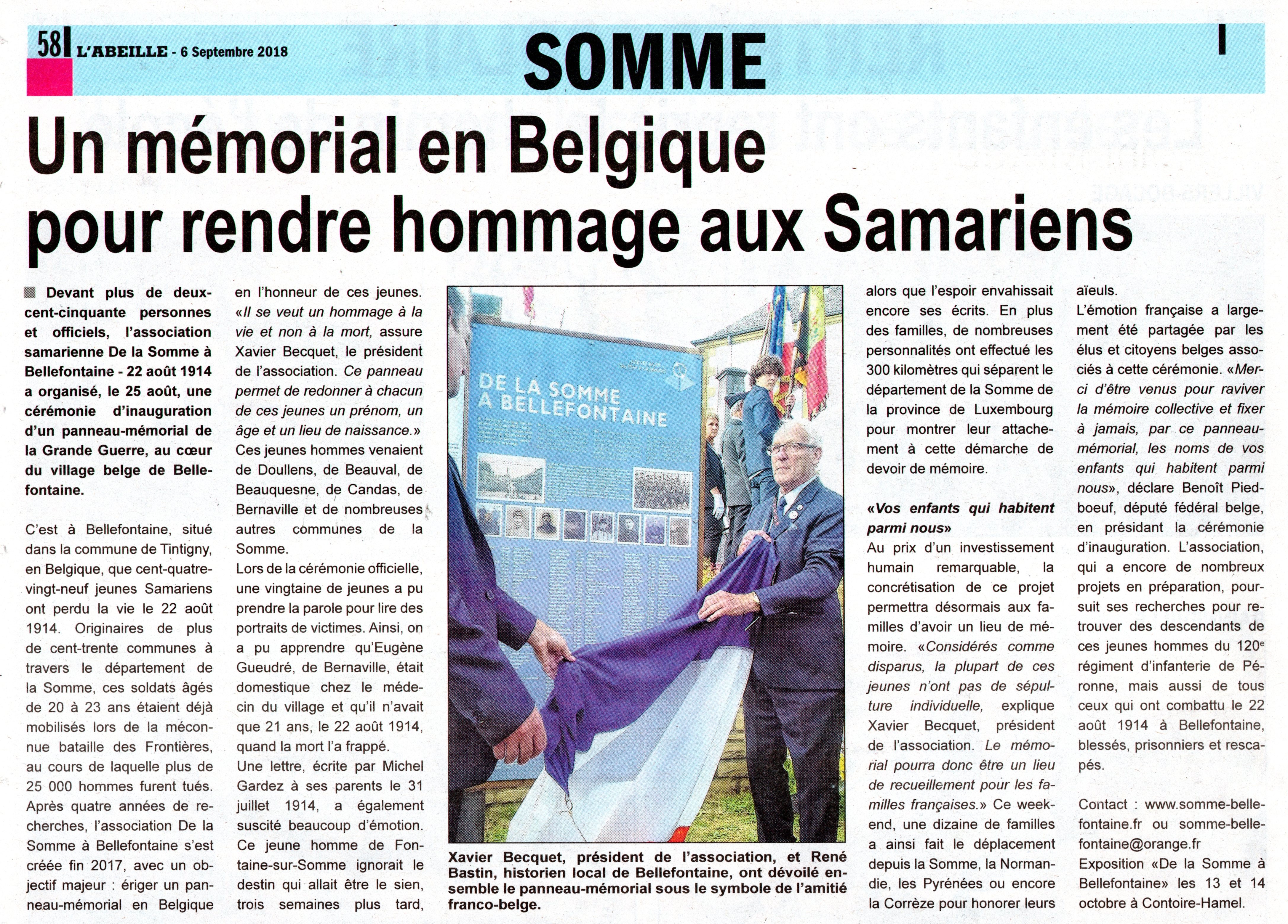 Abeille du 6 09 2018