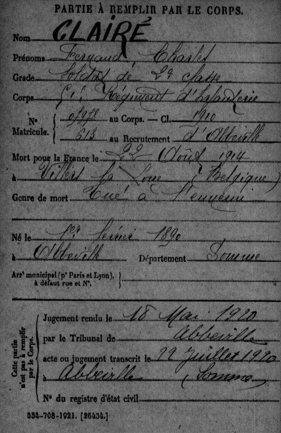 claire villers la loue abbeville